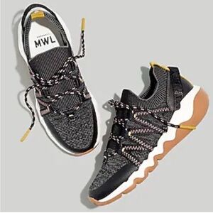 Madewell Field Knit Sneakers Womens
Size 8.5M Black Granite Multi